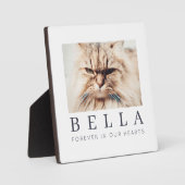 Pet Memorial Simple Modern Chic Family Foto Fotoplaat (Voorkant)