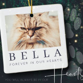 Pet Memorial Simple Modern Chic Family Foto Keramisch Ornament