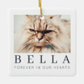 Pet Memorial Simple Modern Chic Family Foto Keramisch Ornament (Voorkant)