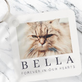Pet Memorial Simple Modern Chic Family Foto Sleutelhanger
