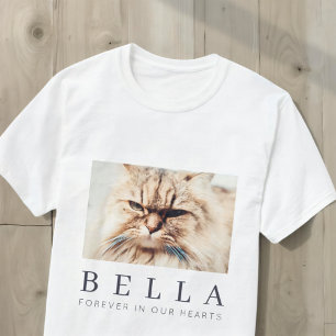 Pet Memorial Simple Modern Chic Family Foto T-shirt
