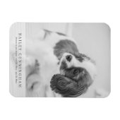 Pet Memorial Simple Modern Vertical Photo Card Magneet (Horizontaal)
