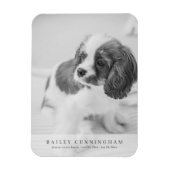 Pet Memorial Simple Modern Vertical Photo Card Magneet (Verticaal)