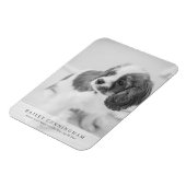 Pet Memorial Simple Modern Vertical Photo Card Magneet (Linkerzijde)