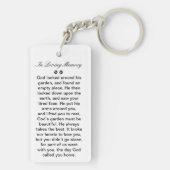 Pet Memorial Sleutelhanger - Gods Garden Poem (achterkant)