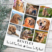 Pet Memorial Specialized 9 Photo Collage Dog Fleece Deken