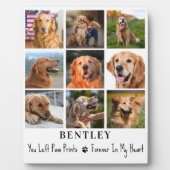 Pet Memorial Specialized 9 Photo Collage Dog Fotoplaat (Voorkant)