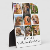 Pet Memorial Specialized 9 Photo Collage Dog Fotoplaat (Zijkant)