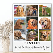 Pet Memorial Specialized 9 Photo Collage Dog Fotoplaat
