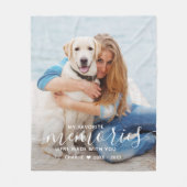 Pet Memorial Specialized Modern Dog Photo Fleece Deken (Voorkant)