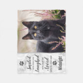 Pet Memorial Specialized Photo Cat Loss Keepakes Fleece Deken (Voorkant)