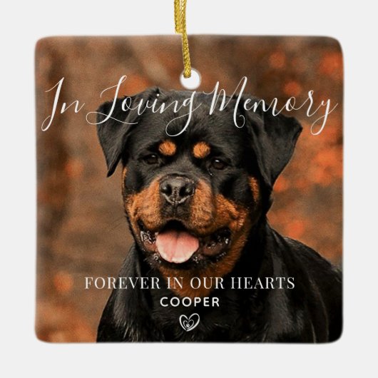 Pet Memorial Specialized Photo Ceramic Ornament (Voorkant)