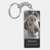 Pet Memorial - sta niet op mijn Grave Poem Sleutelhanger (Voorkant Links)