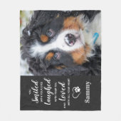 Pet Memorial Sympathia Poem Pet Loss Fleece Deken (Voorkant)