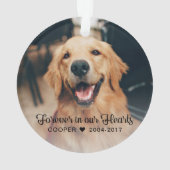 Pet Memorial | Sympathie | 2 Foto's Ornament (achterkant)