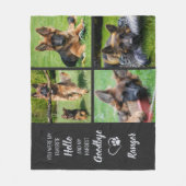 Pet Memorial Sympathie Gift Pet Loss 4 Dog Foto Fleece Deken (Voorkant)