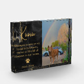 Pet Memorial Sympathie Gift voor kat of Hondenlief Fotoblokken (Links)