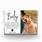 Pet Memorial Sympathie Gift voor kat of Hondenlief Fotoblokken (Voorkant)