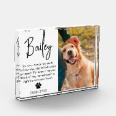 Pet Memorial Sympathie Gift voor kat of Hondenlief Fotoblokken (Links)