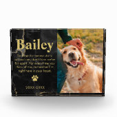 Pet Memorial Sympathie Gift voor kat of Hondenlief Fotoblokken (Voorkant)