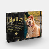 Pet Memorial Sympathie Gift voor kat of Hondenlief Fotoblokken (Links)