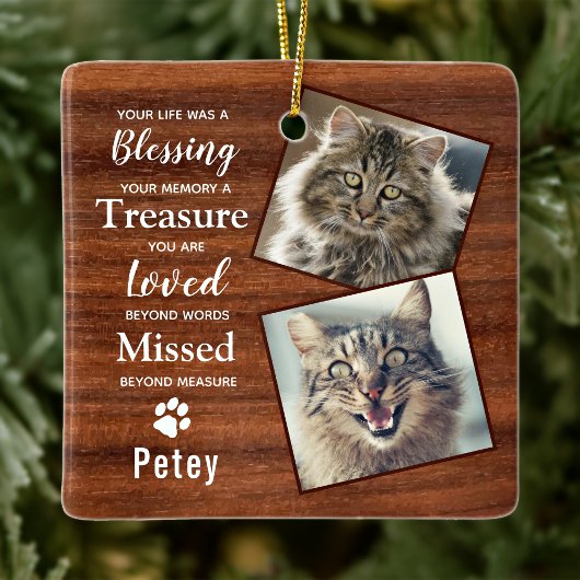 Pet Memorial Sympathy Cat Keepomwille Foto Keramisch Ornament