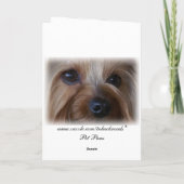 Pet Memorial Sympathy Kaart (Achterkant)