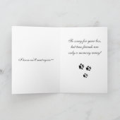 Pet Memorial Sympathy Kaart (Binnen)