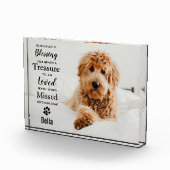 Pet Memorial Sympathy Pet Loss Dog Fotoblokken (Rechts)