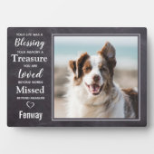 Pet Memorial Sympathy Pet Loss Fotoplaat (voorkant)