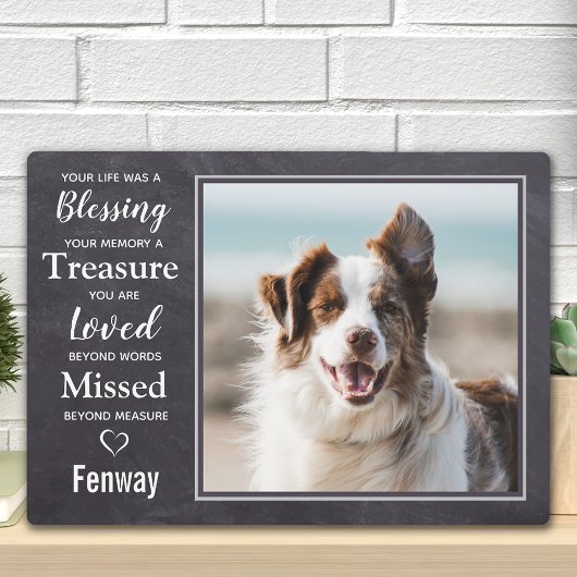 Pet Memorial Sympathy Pet Loss Fotoplaat