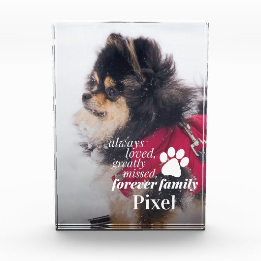 Pet Memorial Sympathy Pet Loss Photo Block Fotoblokken (Voorkant)