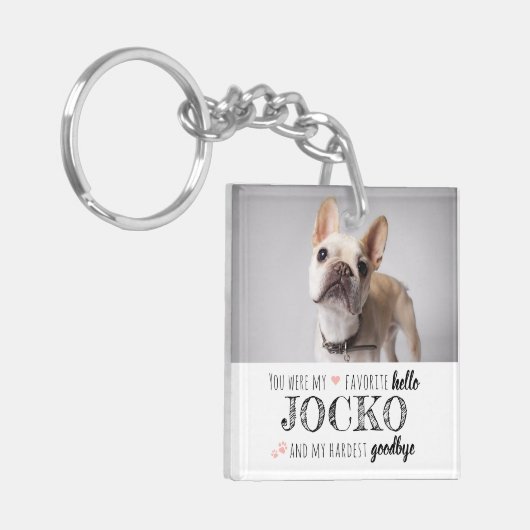 Pet Memorial Sympathy Quote Keepomwille Double Pho Sleutelhanger (Voorkant Links)