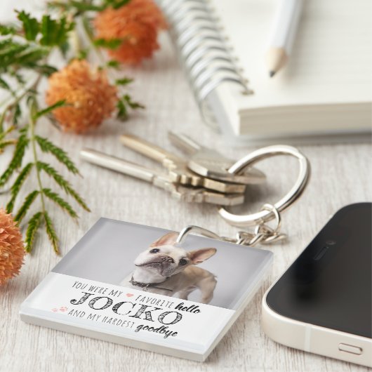 Pet Memorial Sympathy Quote Keepomwille Double Pho Sleutelhanger (Voorkant Rechts)