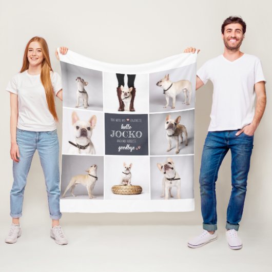 Pet Memorial Sympathy Quote Keepomwille Photo Coll Fleece Deken (In situ)