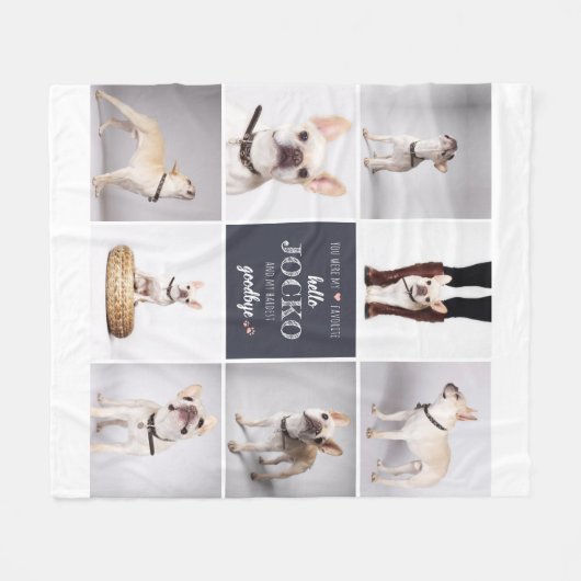 Pet Memorial Sympathy Quote Keepomwille Photo Coll Fleece Deken (Voorkant (Horizontaal))