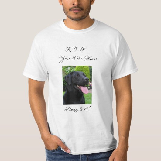 Pet Memorial T-shirt (Voorkant)