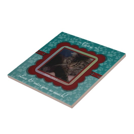  Pet Memorial Tegeltje (Zijkant)