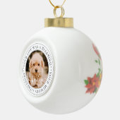 Pet Memorial Treasured Memory Elegant Chic Photo Keramische Bal Ornament (Rechts)