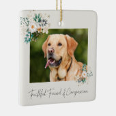 Pet Memorial "Trouwe Vriend & Companion" Keramisch Ornament (Rechts)