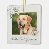 Pet Memorial "Trouwe Vriend & Companion" Keramisch Ornament (Links)