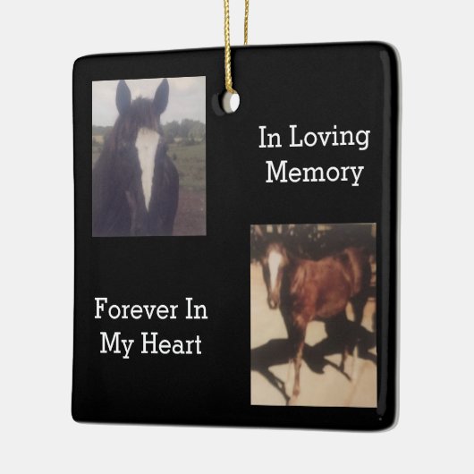 Pet Memorial Two Photo Keepomwille Keramisch Ornament (Links)
