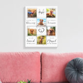 Pet Memorial Unique Dog Photo Collage Canvas Afdruk (Insitu (Woonkamer))