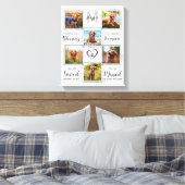 Pet Memorial Unique Dog Photo Collage Canvas Afdruk (Insitu (Slaapkamer))