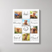 Pet Memorial Unique Dog Photo Collage Canvas Afdruk (Voorkant)