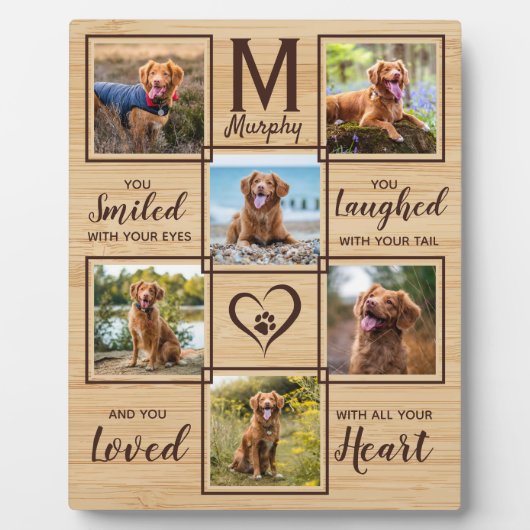 Pet Memorial Unique Dog Photo Collage Fotoplaat (Voorkant)