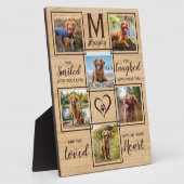 Pet Memorial Unique Dog Photo Collage Fotoplaat (Zijkant)