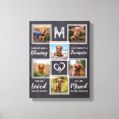 Pet Memorial Unique Photo Collage Canvas Afdruk (Voorkant)