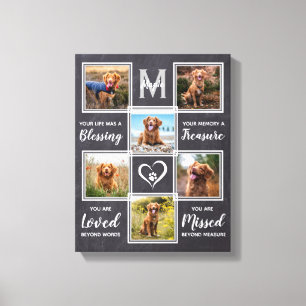 Pet Memorial Unique Photo Collage Canvas Afdruk