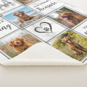 Pet Memorial Unique Photo Collage Sherpa Deken (3/4)